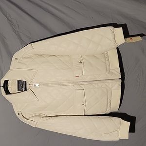 NWT Levi Strauss vegan leather bomber jacket